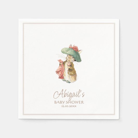 Serviette En Papier Classic Pierre le Baby shower lapin (Devant)