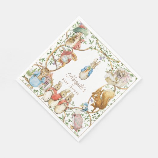 Serviette En Papier Classic Pierre le Baby shower lapin (Coin)