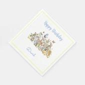 Serviette En Papier Classic Pierre le lapin Anniversaire (Coin)