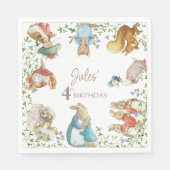 Serviette En Papier Classic Pierre le lapin Anniversaire (Devant)