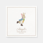 Serviette En Papier Classic Pierre le lapin Baby shower d'hiver (Devant)