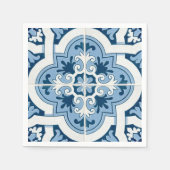 Serviette En Papier Classic Portuguese Blue and White Mediterranean P (Devant)