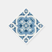 Serviette En Papier Classic Portuguese Blue and White Mediterranean P (Coin)