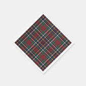 Serviette En Papier Classic Red Dark Blue Green Plaid Pattern (Coin)