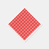 Serviette En Papier Classic red Gingham check Paper Napkin (Coin)