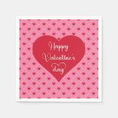 Serviette En Papier Classic Red Hearts Love Valentine Napkins (Devant)