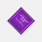 Serviette En Papier Classic Retraite Golf Thème Purple Blanc (Coin)
