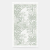 Serviette En Papier Classic Sage Green Landscape Toile Wedding (Devant)