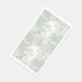Serviette En Papier Classic Sage Green Landscape Toile Wedding (Coin)