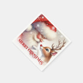 Serviette En Papier Classic Santa Rudolph Festive Dinner Set (Coin)