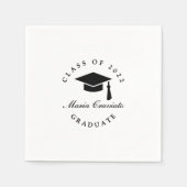 Serviette En Papier Classic Script Graduation Napkin (Devant)