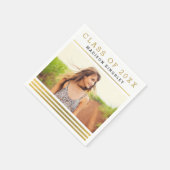 Serviette En Papier Classic Stripes Graduation Party Napkin (Coin)