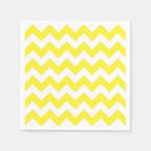 Serviette En Papier Classic Yellow and White Chevron (Devant)