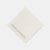 Serviette En Papier Classical Professional Creative Plain Black White (Coin)