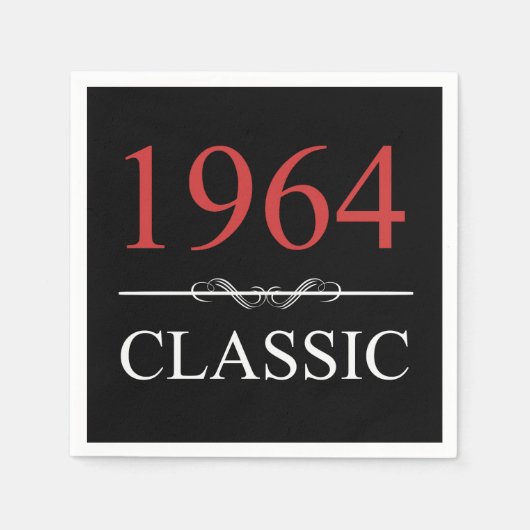 Serviette En Papier Classique 1964 60e anniversaire (Devant)