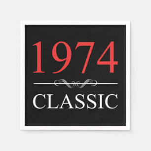 Serviette En Papier Classique 1974 50e anniversaire