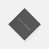 Serviette En Papier Classique Créatif tendance gris foncé et blanc (Coin)