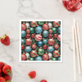 Serviette En Papier Classique de Noël multicolore (En situation)