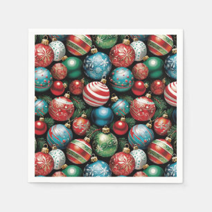 Serviette En Papier Classique de Noël multicolore