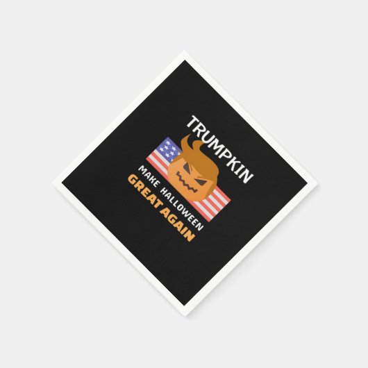 Serviette En Papier Classique de Trumpkin d'Halloween (Coin)