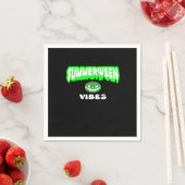 Serviette En Papier Classique des Vibes d'été (En situation)