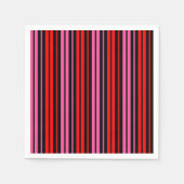 Serviette En Papier Classique design à rayures verticales rouge noir e (Devant)
