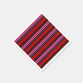 Serviette En Papier Classique design à rayures verticales rouge noir e (Coin)