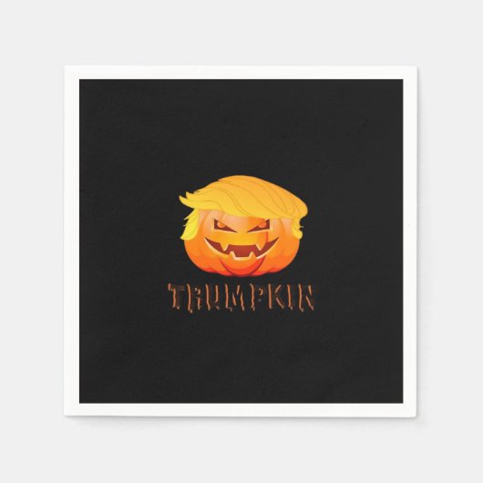 Serviette En Papier Classique d'Halloween de Trumpkin (Devant)