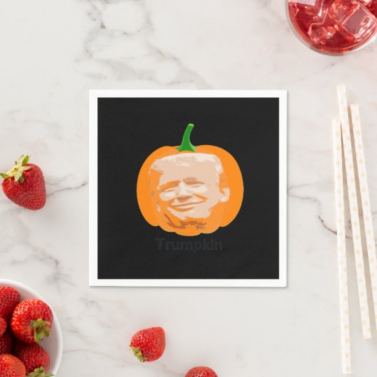Serviette En Papier Classique d'Halloween de Trumpkin (En situation)