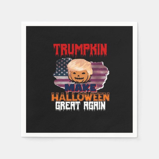 Serviette En Papier Classique d'Halloween de Trumpkin (Devant)