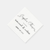 Serviette En Papier Classique Élégant Script Couples Douche Invitation (Coin)