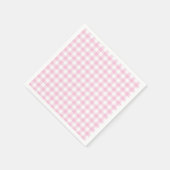 Serviette En Papier Classique En vichy rose clair (Coin)