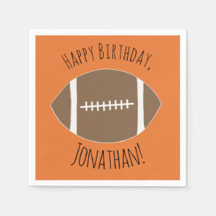 Serviette En Papier Classique Football Simple Joyeux Anniversaire