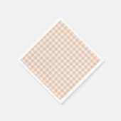 Serviette En Papier Classique Gingham Début d'Automne | Abricot Chaud (Coin)
