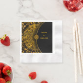 Serviette En Papier Classique mandala classique élégant mariage de lux (En situation)