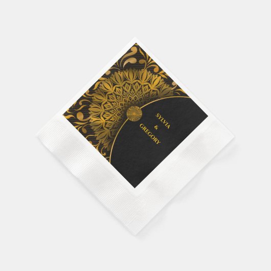 Serviette En Papier Classique mandala classique élégant mariage de lux (Coin)