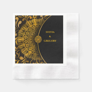 Serviette En Papier Classique mandala classique élégant mariage de lux