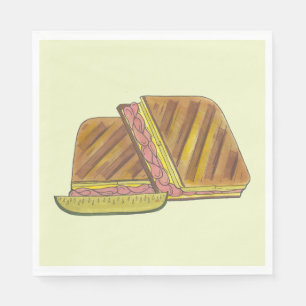 Serviette En Papier Classique Miami Cubain Sandwich Ham Porc Fromage S