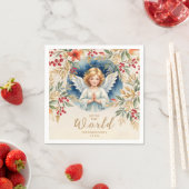 Serviette En Papier Classique Noël exquis Ange Victorien Noël Noël Noë (En situation)