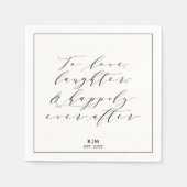 Serviette En Papier Classique pour aimer rire Citation papier Mariage (Devant)