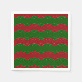 Serviette En Papier Classique rouge et vert de Noël (Devant)