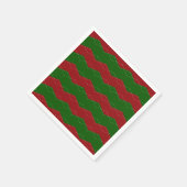 Serviette En Papier Classique rouge et vert de Noël (Coin)