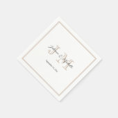 Serviette En Papier Classique Simple Moderne Initiales Monogramme Mini (Coin)