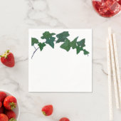 Serviette En Papier Classique Vert Anglais Ivy (En situation)