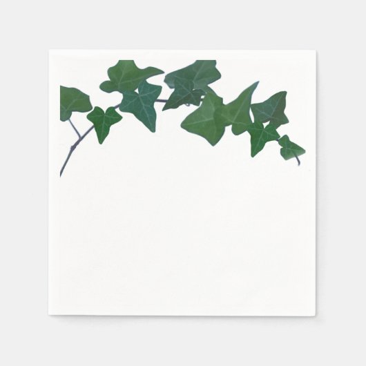 Serviette En Papier Classique Vert Anglais Ivy (Devant)
