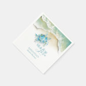 Serviette En Papier Classy Beach Bridal Shower Napkins (Coin)