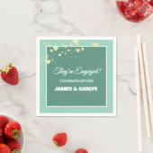 Serviette En Papier Classy, Custom Engagement Congrats  (En situation)