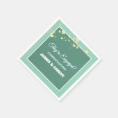 Serviette En Papier Classy, Custom Engagement Congrats  (Coin)