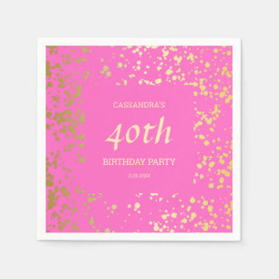 Serviette En Papier Classy Egypt Gold arrose Anniversaire rose
