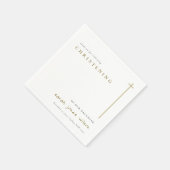 Serviette En Papier Classy Elegant Minimal Gold Typographie Christenin (Coin)